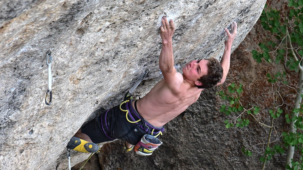 Jonathan Horst climbing Genetic Drifter 5.14c