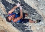Eric Horst climbing at Ten Sleep Canyon, WY.