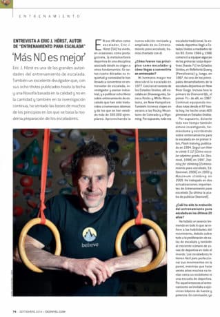 Eric Hörst interview in Escalara magazine #386