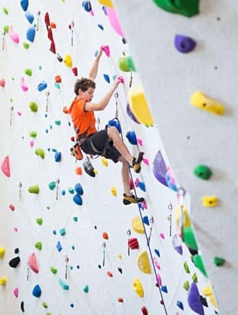 youth lead climbing