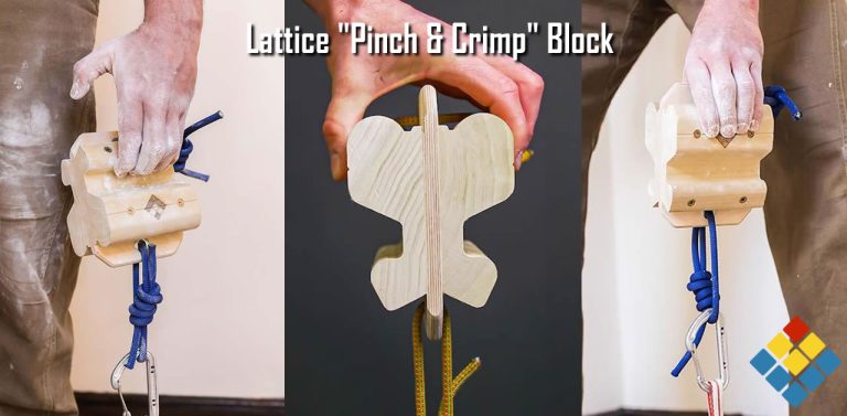 Lattice Crimp and Pinch block for climbing training, available in the USA from PhysiVantage