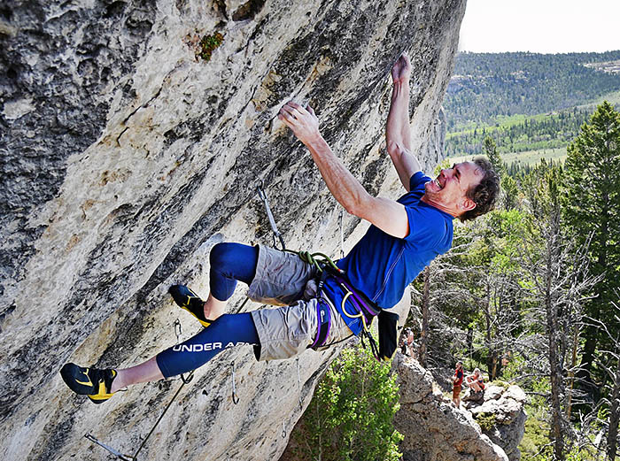 eric horst climbing at wild iris