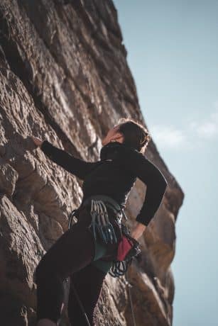Outside or in, climbing regularly is the key to improvement.