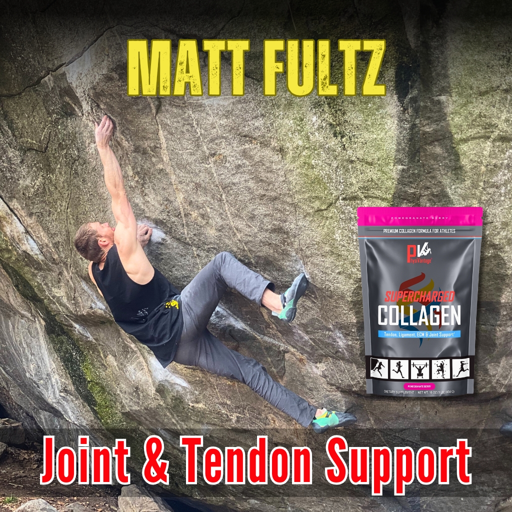matt fultz elite boulderer and supercharged collagen user