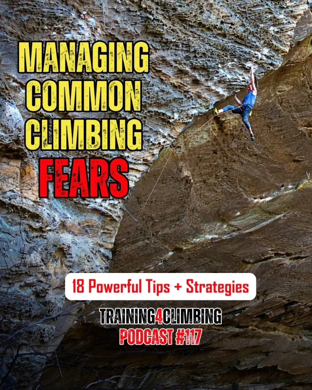 💯LEARN TO MANAGE YOUR CLIMBING FEARS!

*** Nothing is more elemental to climbing than fear. To climb efficiently and confidently—and to pursue your peak performance—you must learn to assess and manage fear effectively.

Learn 18 powerful tips for managing your...

✅ Fear of Falling
✅ Fear of Getting Hurt or Dying
✅ Fear of Failure
✅ Fear of Embarrassment and Criticism
✅ Fear of the Unknown

💯LISTEN NOW to Training For Climbing podcast #117 -- a masterclass on managing common climbing fears. 

In this 90-minute episode, Coach Eric Hörst delivers a tour de force of 18 fear management techniques designed to help you unlock a new level of mental mastery. 

These practical strategies will empower you to perform at your best on boulders, at the crag, and in everyday life. (Because effective fear management is just as vital for achieving great things off the rock as it is on it!)

🎧Listen to Eric Hörst's Training 4 Climbing podcast on Spotify, Apple Podcasts, or on your favorite podcast player.

Brought to you by @physivantage nutrition. Save 15% with code: PODCAST15 at www.PhysiVantage.com

#climbing #climbingpodcast #climbingtraining #erichorst #bouldering #sportclimbing #indoorclimbing #climbingcoach #training4climbing #climbingfears #mentaltraining #fear